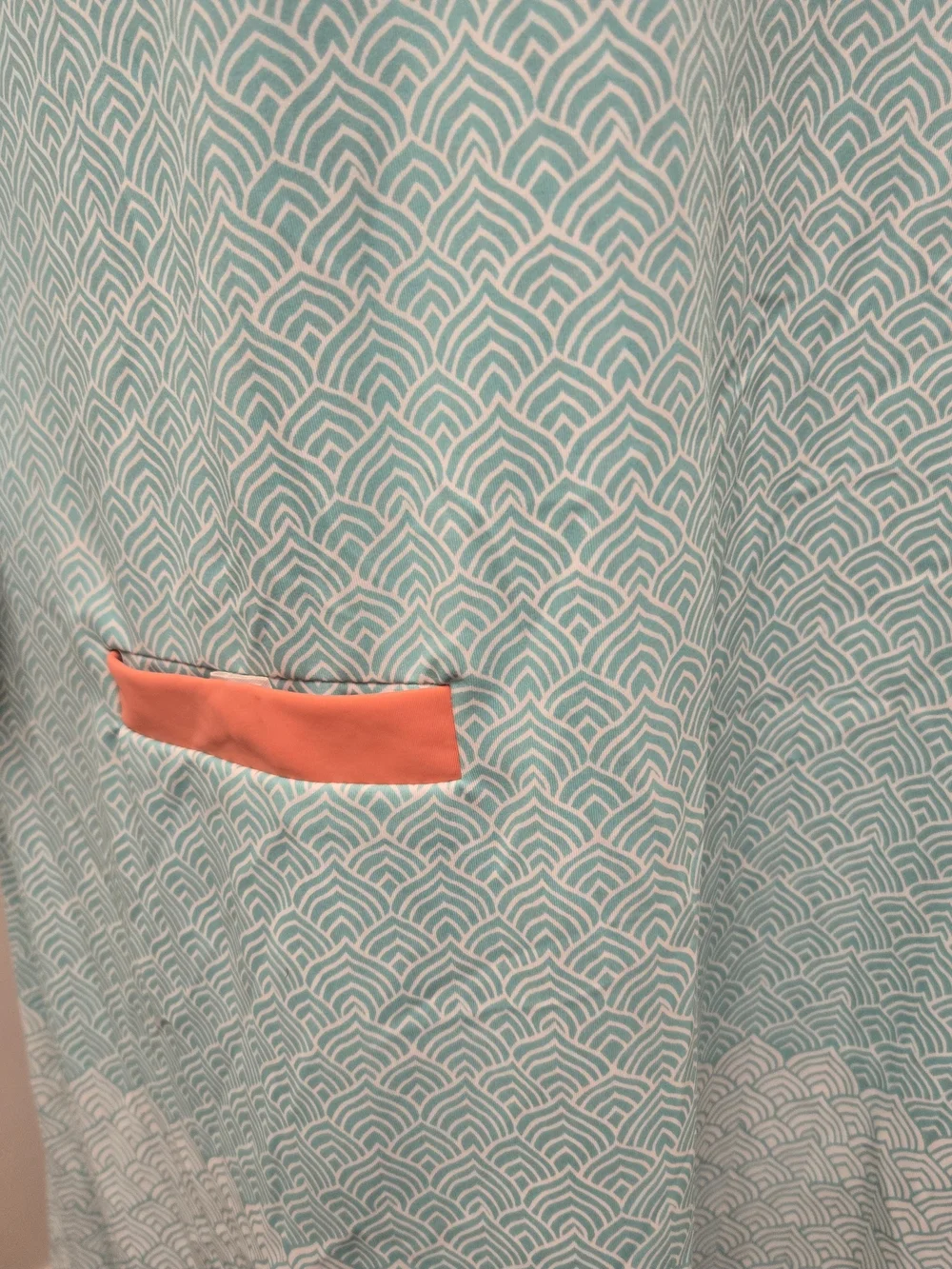 Cabana Life Aqua and Navy Geometric Dress - Picture 5 of 8
